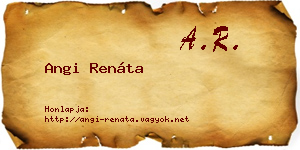 Angi Renáta névjegykártya